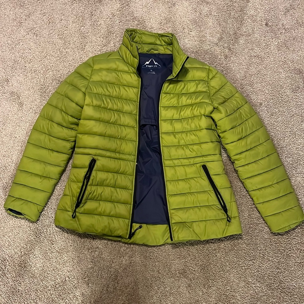 HFX Women’s Green Puffy Jacket, Large